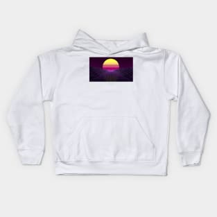 80s Retro Sunset Kids Hoodie